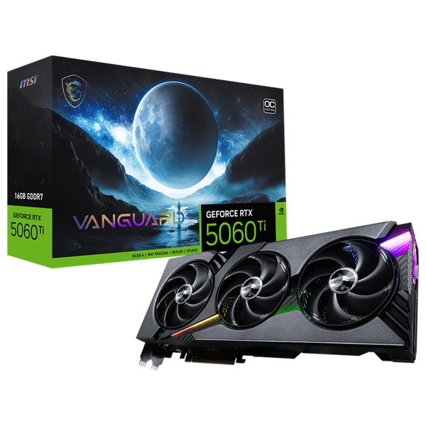 بطاقة رسومات إم إس آي RTX 5060 Ti فانغارد - أداء فائق - 16 كيكابايت