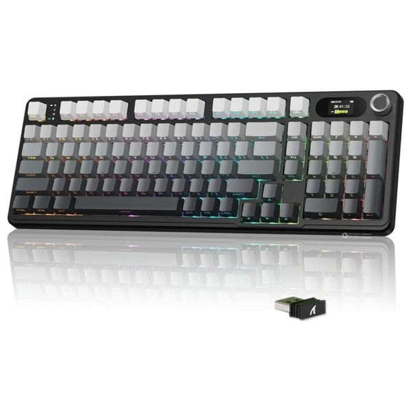  ATTACK SHARK X98 Pro - Wireless Keyboard - 4000mAh - Bluetooth 5 - Black 