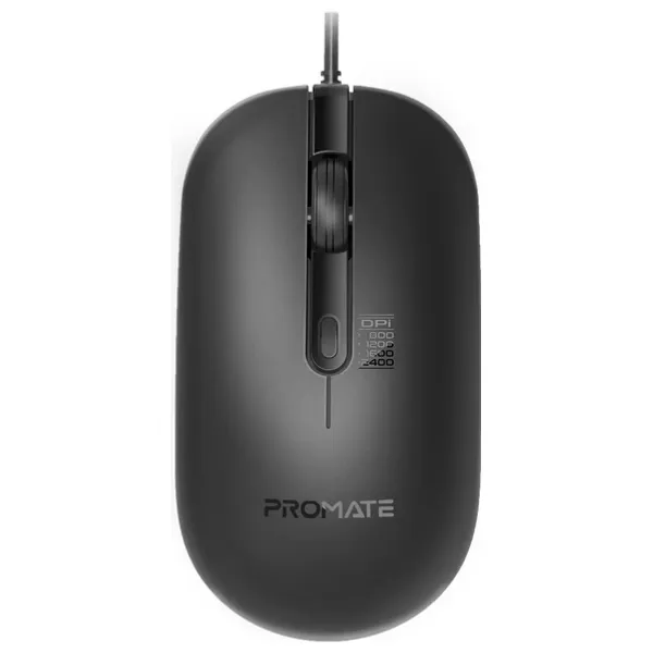 Promate CM 2400 - Wired Mouse - USB - 1.5 m -Black