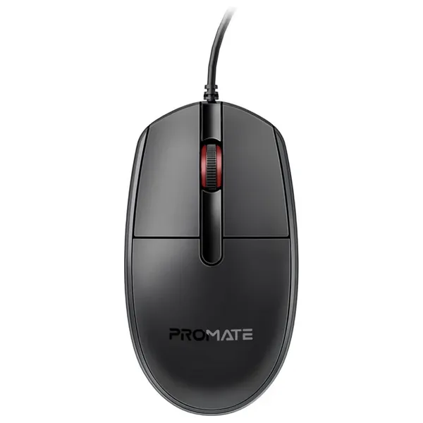 Promate CM 1200 - Wired Mouse - USB - 1.5 m - Black
