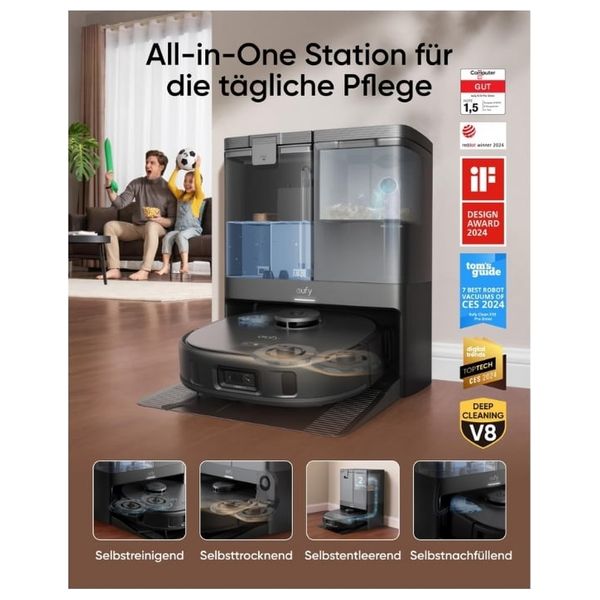  مكنسة روبوت انكر - Eufy X10 Pro - اسود 