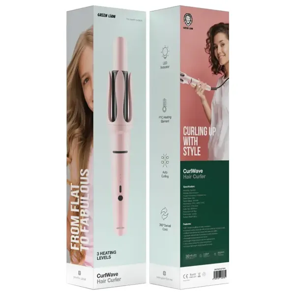 مجعد شعر كرين ليون - بقوة 46 واط - 1.8 متر - وردي