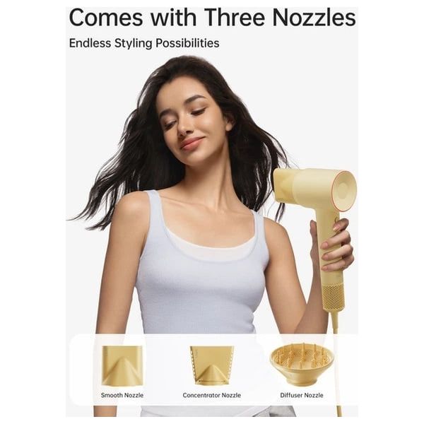  Laifen SE High Speed Hair Dryer - 1500W - 2.5 m - Yellow 