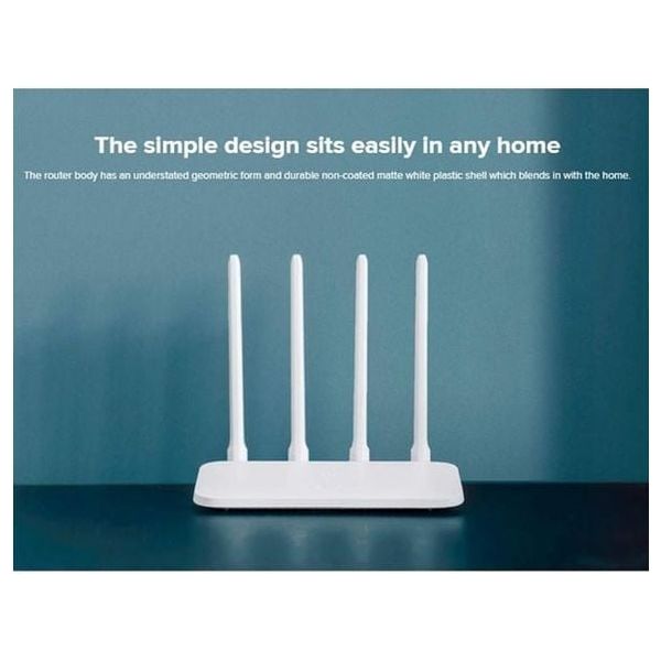  Xiaomi Mi Router 4A - Router - 64GB - 4 External Antennas - White 