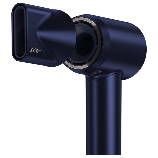 Laifen Swift Premium Hair Dryer - powerful performance with ionic technology for fast drying - 1400W - Golden Blue + Hair Brush