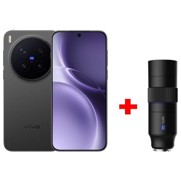  فيفو X300 برو - دبل سيم - شاشة بحجم 6.78 انج, اموليد, 120 هيرتز - معالج دايمنسيتي 9500 - بطارية بحجم 6375 مللي امبير, بقوة 40 واط لاسلكية + موسع عدسة التقريب زايس 2.35x من فيفو 