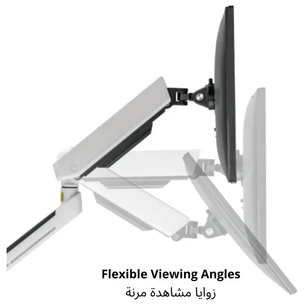  Aivitron MA100 Gaming Monitor Arm - Supports Monitors from 27 to 45 Inches - White 