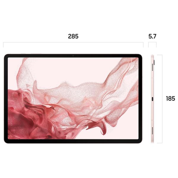  Samsung Galaxy Tab S8 Plus 5G - 12.4 Inch , Super AMOLED - 10090 mAh - Pink Gold 