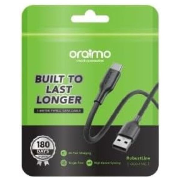  Oraimo OCD 114C 2A - Cable USB-A To USB-C - 1 m - Black 