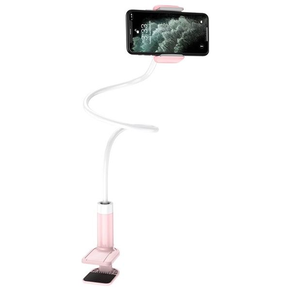  Hoco PH23 - Mobile Phone Holder - Desk Clamp Mount - Pink 