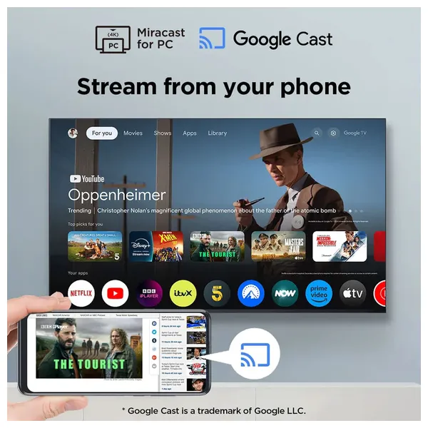  TCL 43 Inch V6C Series - Smart - 4K - UHD - 60Hz - 2025 Model 