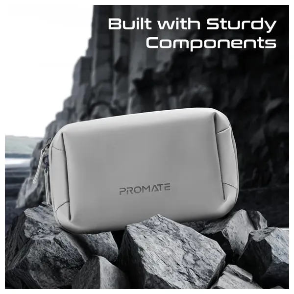 حقيبة تنظيم إكسسوارات تقنية صغيرة ومتعددة الاستخدامات من بروميت - VELVENA - رمادي