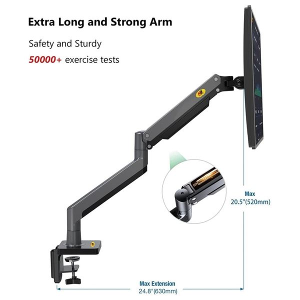  NORTH BAYOU EG NB G35 - Desk Monitor Arm - (22 to 32) Inch - Rotation 360° - NORTH BAYOU EG - Black 