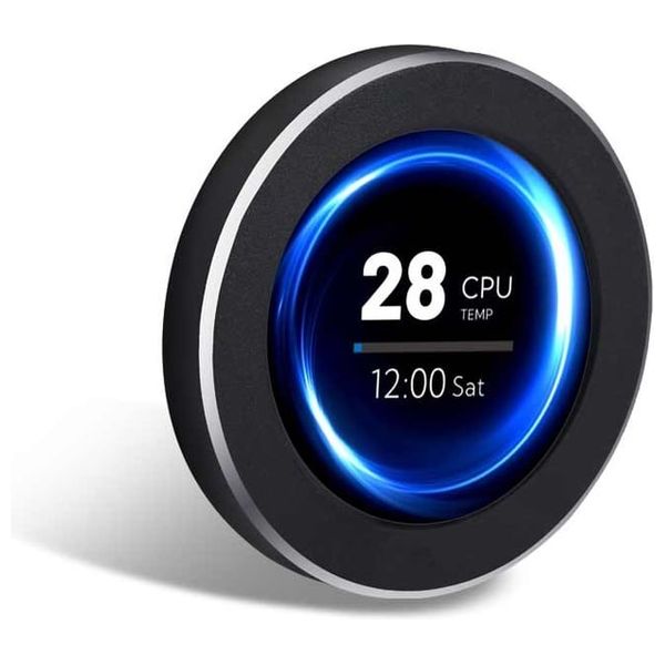  Porodo Mini Smart Monitor with 3M Adhesive - 2.1 inch - Black 