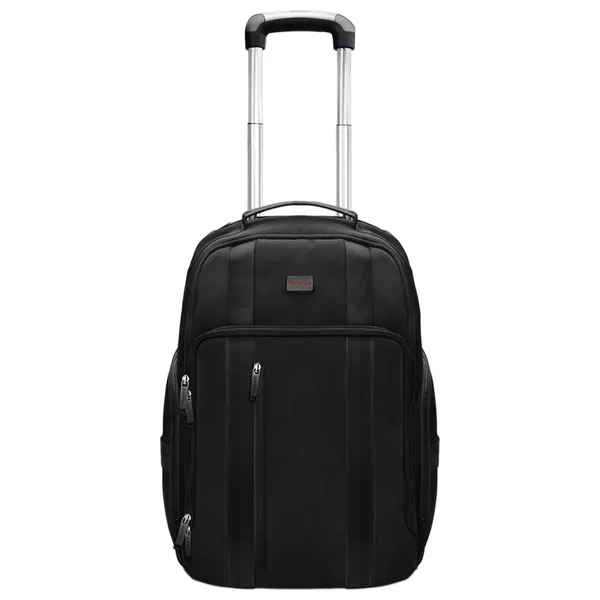  Promate CramPack TR Laptop Trolley Bag - Multi-Compartment - 15.6 Inch - Water Resistant - Black 