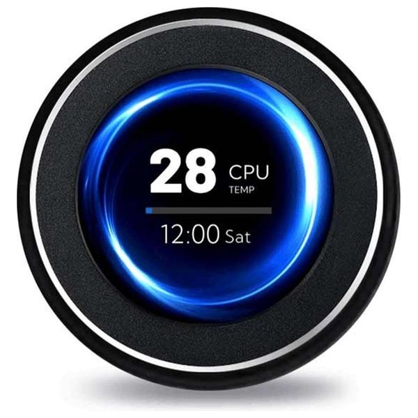  Porodo Mini Smart Monitor with 3M Adhesive - 2.1 inch - Black 