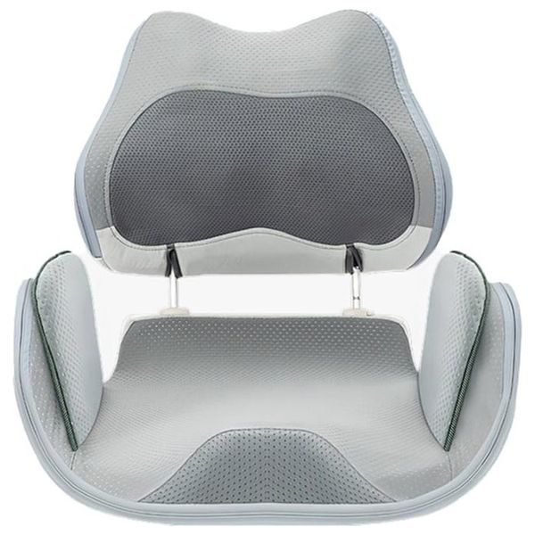  وسادة تدليك بورودو لايف ستايل مع ضغط هوائي مزدوج وتسخين علاجي - بقوة 24 واط - رمادي 