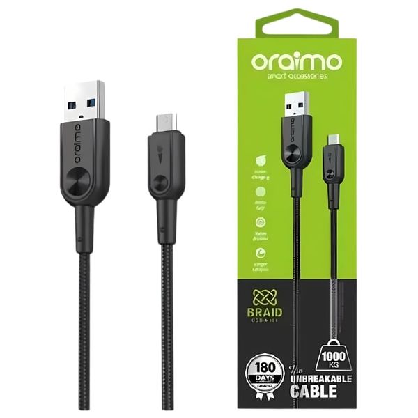  Oraimo OCD 114MJ 2A - Cable Micro USB To USB-A - 1 m - Black 