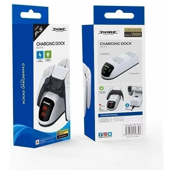Dobe TP5-0515B - Charging Stand - For PS5 - White