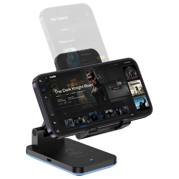  Green Lion 4 in 1 Magnetic Wireless Charger - 15W - Black 