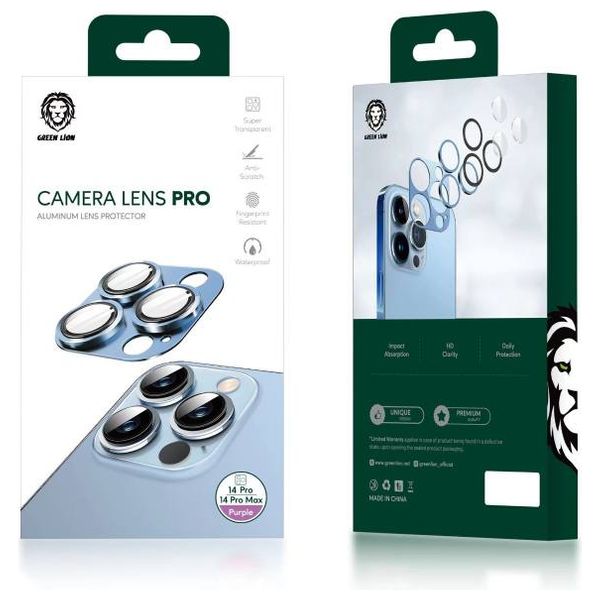  واقي عدسة الكاميرا فائق الوضوح من كرين ليون لجهاز ايفون 13/13 برو ماكس - اسود 