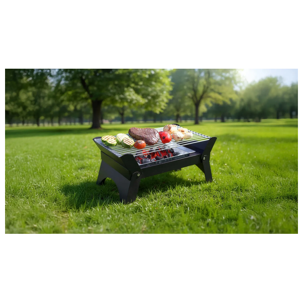  شواية باربيكيو جرين ليون كودرا القابلة للطي - GNQDRBBQSTBK - اسود 