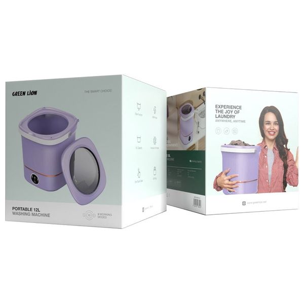  غسالة محمولة كرين لايون - بسعة 12 لتر - بقوة 36 واط - بنفسجي 