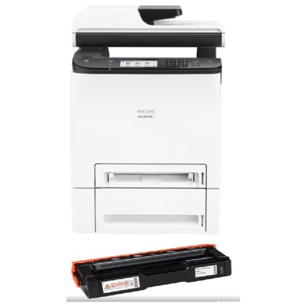  RICOH MC251FW - A4 color laser multifunction printer - Wifi - Print speed 24 pages per minute +Set of ink MC250 