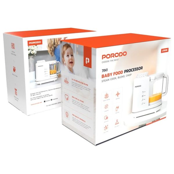 Porodo Lifestyle Digital Baby Food Processor - White