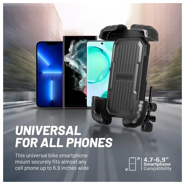 حامل هاتف للدراجة من بروميت - BikeMount 2 - تثبيت آمن - متوافق مع جميع الهواتف