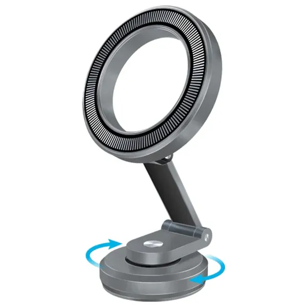 حامل هاتف مغناطيسي للسيارة بروميت - MagHoop HG - تثبيت امن - دوران 360 درجة - رمادي