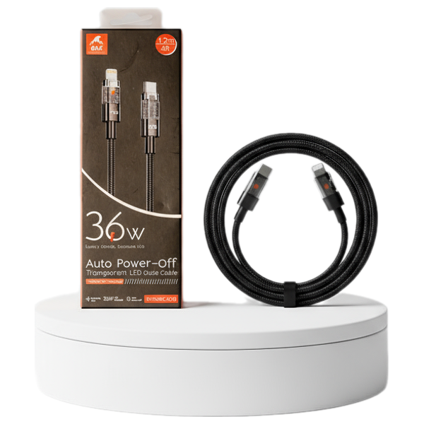  BAZ - USB-C to Lightning Cable - Fast Charging - 36W - Black 