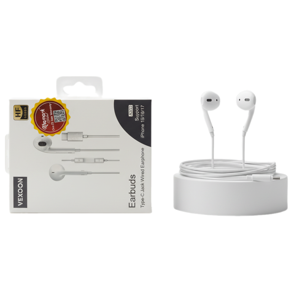  Vexoon Earbuds - Wired  In Ear Headphones - White 