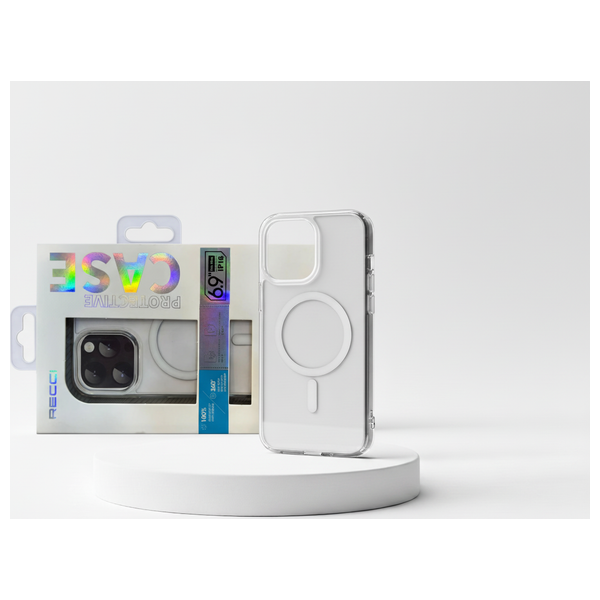  غطاء شفاف كريستالي ريتشي - لجهاز آيفون 16 برو ماكس - نحيف ومتين - أبيض 