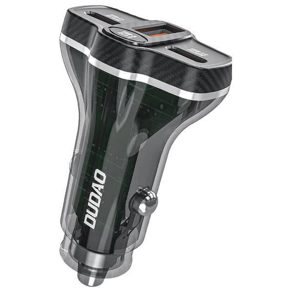 شاحن سيارة دوادو - 78 واط - منفذين يو اس بي سي و يو اس بي اي - أسود