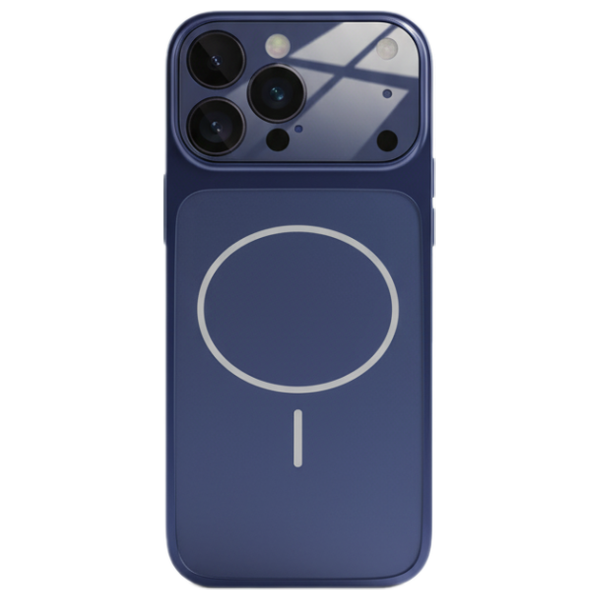 حافظة موبايل اذر لجهاز ايفون 17 برو مع خاصية الماك سيف - ازرق