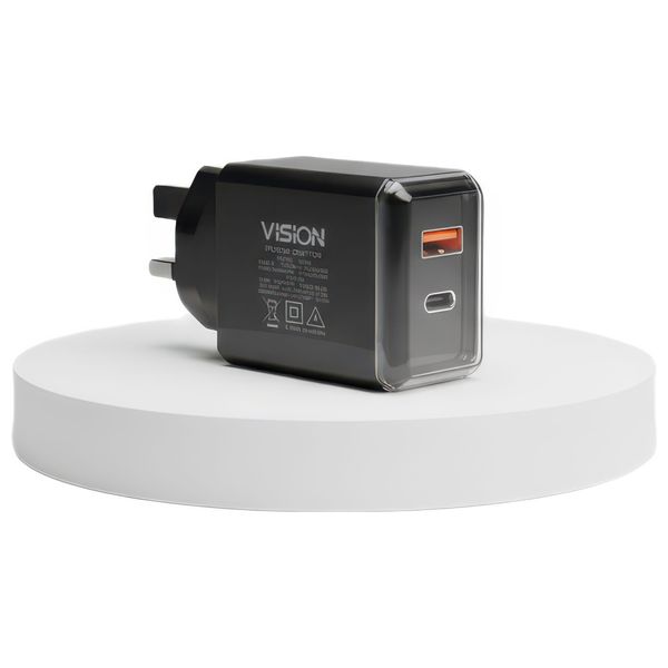  VISION Turbo Power Adapter 35W M166 – Wall Charger – Black 