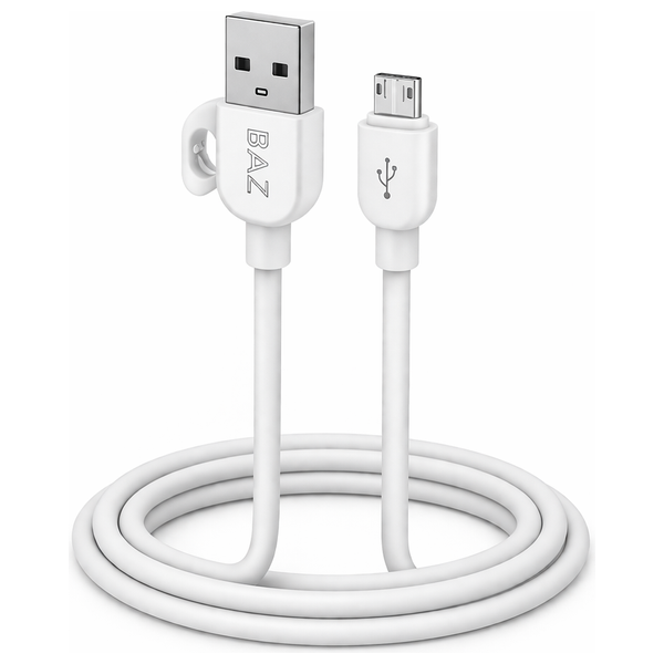  Baz BC454 - USB-A to Micro USB Cable - 1m - White 