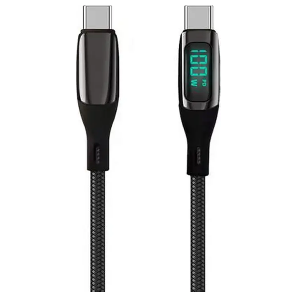  كابل ريسي - RS16CC - تايب-سي إلى تايب-سي - بقدرة 100 واط - طول 1.2 متر - أسود 