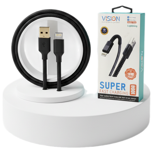  VISION - Super Fast Charging - USB-A to Lightning - 1m - 18W - White 