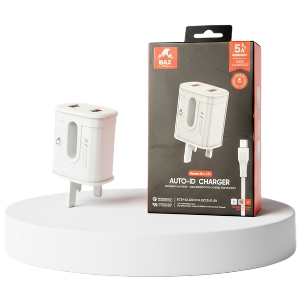  BAZ Auto-ID Charger – Wall Charger – White 
