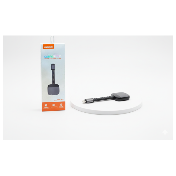  Recci A12 Arrabter  - 60W Fast Charging - High-Definition Audio - Durable Braided Cable - Smart Charging Stop - LED Indicator 