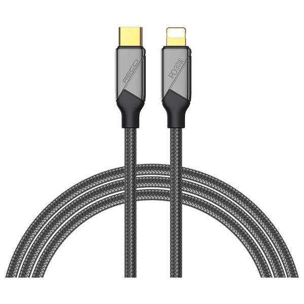  كابل  ريسي - RS18CL - تايب-سي إلى لايتنينغ - طول 1.5 متر - بقدرة 30 واط - أسود 
