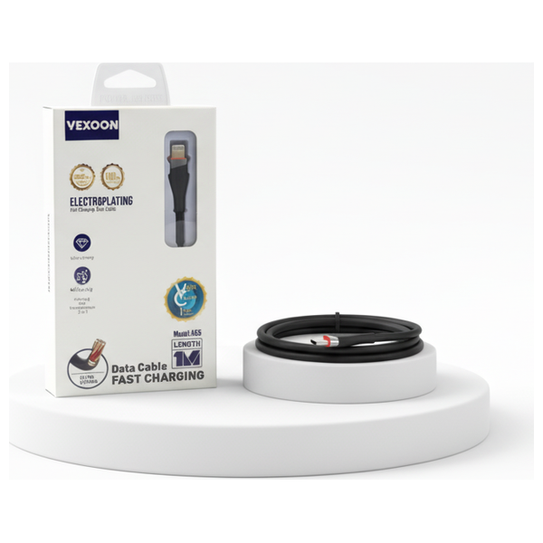  Vexoon - Charging Data Cable Lightning - 30W - 1m - Black 