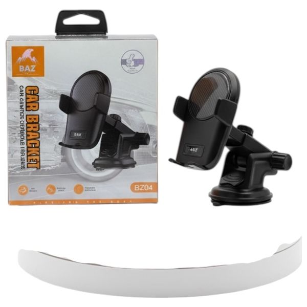  BAZ BZ04 - Phone Holder for Cars and Motorcycles - Rotation 360° - Black 