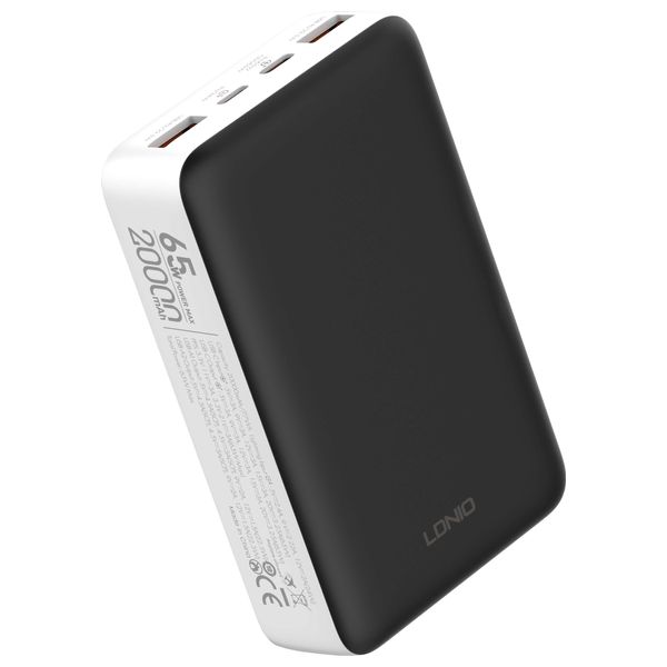  LDNIO - Mini Power Bank - 20000mAh - 65W Fast Charging - Black 
