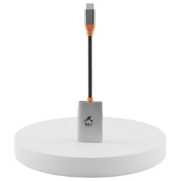  BAZ - Audio Adapter 2 In 1 - USB-C to USB-C & 3.5mm ( AUX) - 60W - Gray 