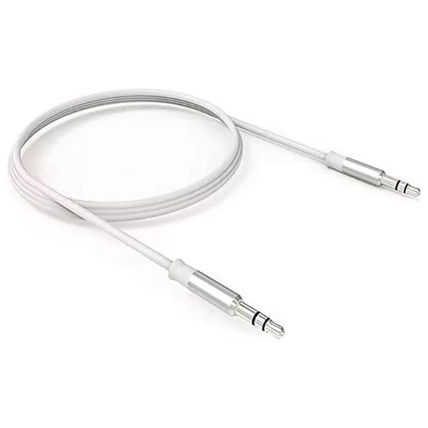  كيبل لدنيو - كيبل صوت اوكس 3.5 مم - 1 متر - ابيض 