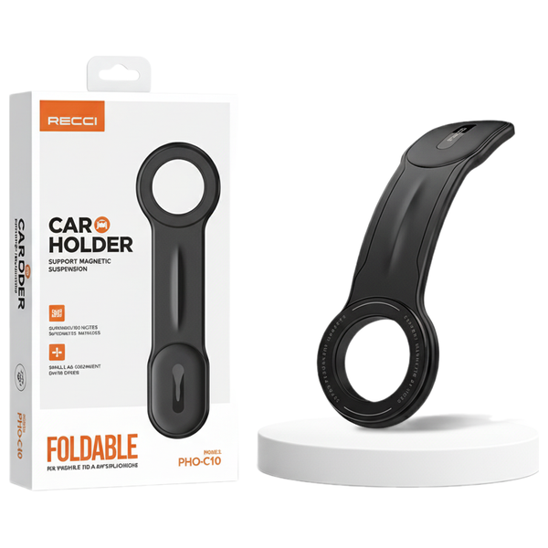  حامل مغناطيسي للسيارة ريسي - RHO-C40 - قابلة للطي - اسود 