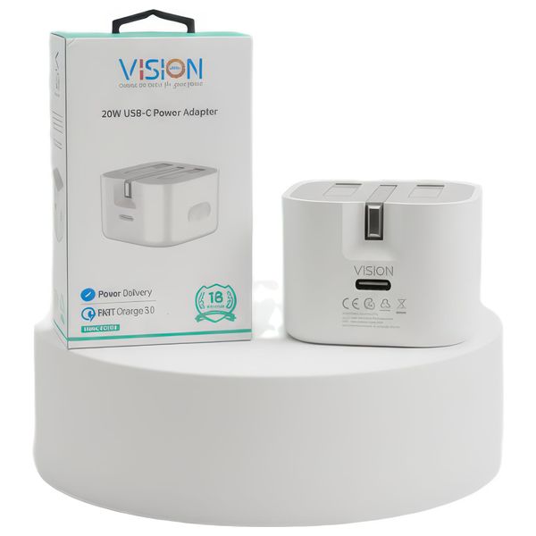  VISION VMA-CH10 – USB-C Power Adapter – White 